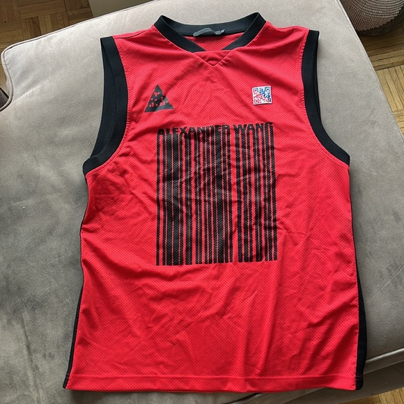 ALEXANDER WANG 🖤 BARCODE Basketball Jersey sz men’s 50 - Picture 3 of 10
